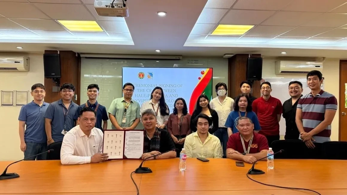 SkyViper with members of the HALE-Ph Alpha team at the signing of the Collaborative Research Agreement.